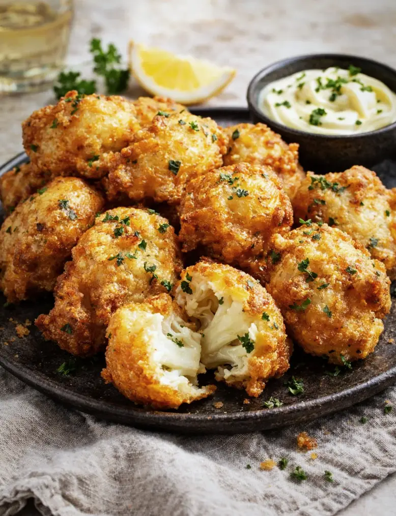 Cauliflower fritters recipe